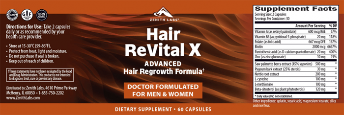 Hair Revital X Ingredients 